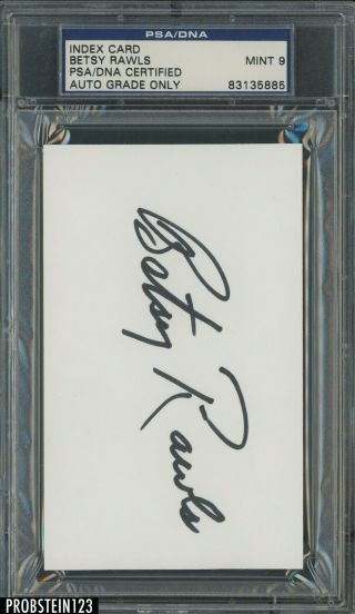 Betsy Rawls Golf Signed Index Card Auto Autograph Psa/dna
