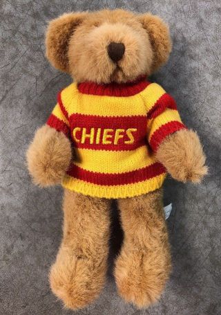Russ Berrie Stuffed Plush Kansas City Kc Chiefs Teddy Bear Nfl Football