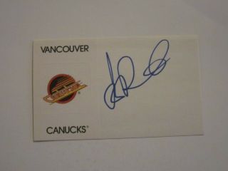 Vladimir Krutov Signed Autographed 3x5 Canucks Photo Index Card - Deceased Hof