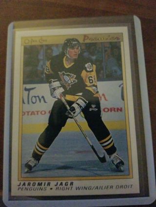 1990 - 91 O - Pee - Chee Premier 50 Jaromir Jagr Pittsburgh Penguins Rc Rookie Card