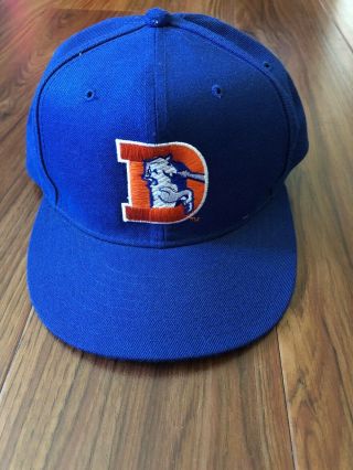 Vintage 90s Denver Broncos Retro Logo Fitted Hat 7 3/8 Cap Vtg