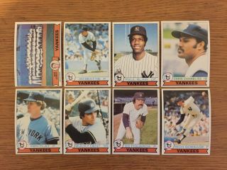 1979 Topps Baseball York Yankees Team Set