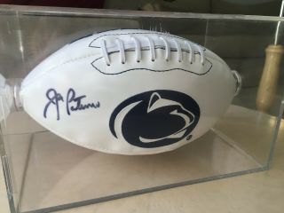 Joe Paterno Autograph Signed Penn State White Panel Logo Football