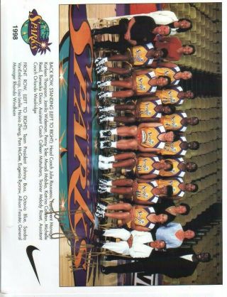 Penny Toler Autographed La Sparks Team Photo Wnba Basketball Great