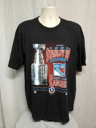 York Rangers The 1994 Stanley Cup Champions Adult Black Xl Tshirt