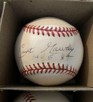 Curt Gowdy Died 2006 Former Baseball Broadcaster Signed Autographed Baseball