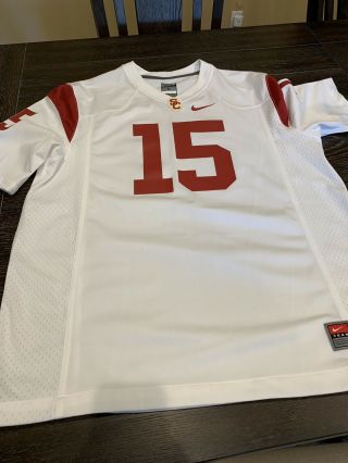 Usc White Away Jersey 15 Authentic Nike Size Large