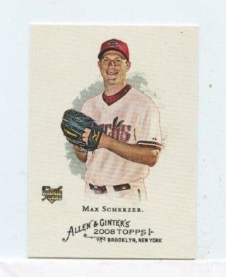 Max Scherzer 2008 Topps Allen & Ginter Rookie Card Rc 297