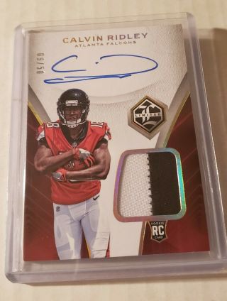 2018 Panini Limited Rc /50 Auto Dual Color Patch Calvin Ridley