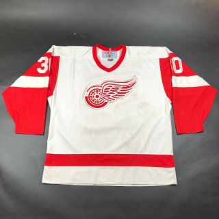 Vintage Ccm Nhl Detroit Red Wings Chris Osgood 30 Jersey Hockey 90s Stitched Xl