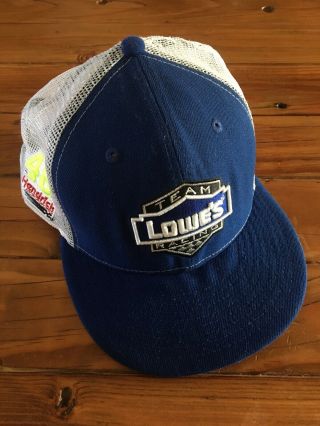 Team Lowes Racing Hat Era Blue With White Mesh Adjustable Snap Back