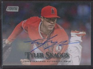 2019 Topps Stadium Club Tyler Skaggs Auto Autograph Card Sca - Ts Angels 45 Sp P