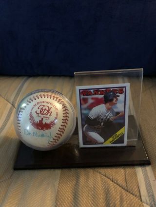 Don Mattingly Autographed 50th Anniversary All - Star Game Baseball With Jsa
