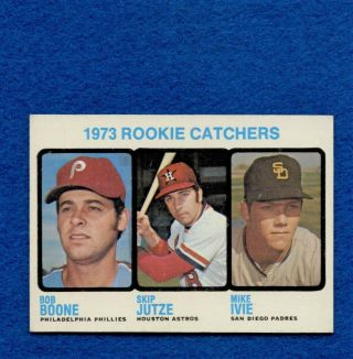 1973 Topps Set Break Pack Fresh 613 Rookie Catchers Boone/ivie Ex 1378