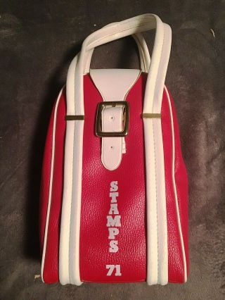 1971 Calgary Stampeders Cfl Football Thermoses & Vinyl Case Holder,  Red