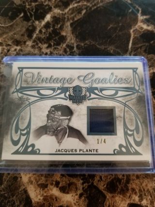 2017 - 18 Masked Men Vintage goalies Jacques Plante 1/4 VG - 08 Rare,  RC reprint 3