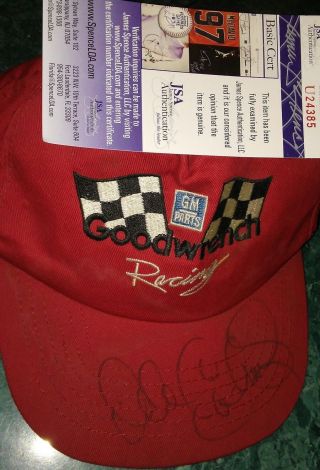 Dale Earnhardt Sr Nascar Signed Autographed Goodwrench Racing Red Hat Jsa
