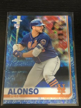 Pete Alonso 2019 Topps Chrome Blue Wave Non Auto Rookie Card /75 Roy??