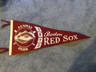 Vintage 1972 Boston Red Sox Fenway Park Pennant - Full Size