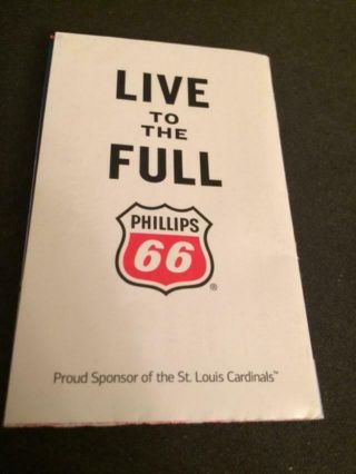 2019 St.  Louis Cardinals Baseball Pocket Schedule Catcher/phillips 66 Version