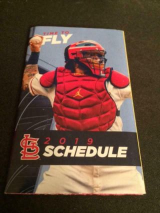 2019 St.  Louis Cardinals Baseball Pocket Schedule Catcher/Phillips 66 Version 2
