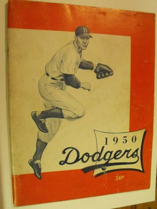 Brooklyn Dodgers 1950 Baseball Team Yearbook - Jackie Robinson,  Hodges,  Connors,