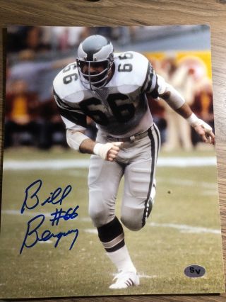Bill Bergey Signed Autographed 8x10 Photo - W/coa - Nfl Bengals Eagles
