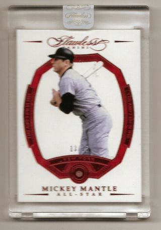 2017 Panini Flawless Mickey Mantle All - Star Ruby Parallel 13/15 (yankees)