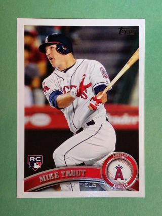 2011 Topps Update Us175 Mike Trout Rookie Card Angels Rc