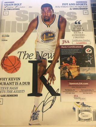 Kevin Durant Signed Sports Illustrated With Jsa
