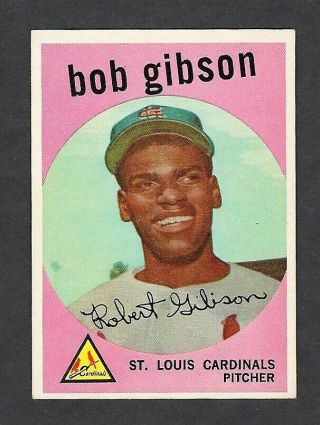 1959 Topps 514 Bob Gibson St.  Louis Cardinals Rookie Card Spectacular Rc