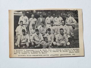 Augusta Tygers 1924 Team Picture Bill Bankston Pee - Wee Wanninger Hap Collard