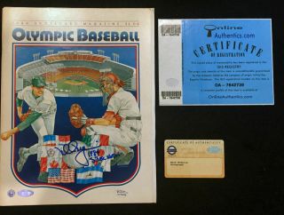 Mark Mcgwire Signed 1984 Olympic Baseball Scorecard Mag W/steiner& Online 