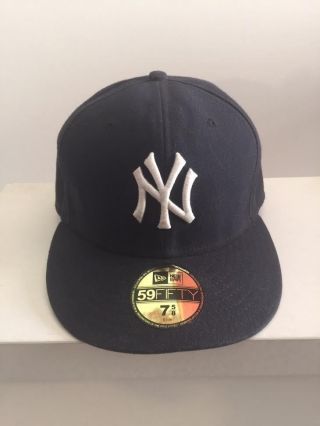 York Yankees Era 59fifty Mlb On Field Cap Navy White Size 7 5/8