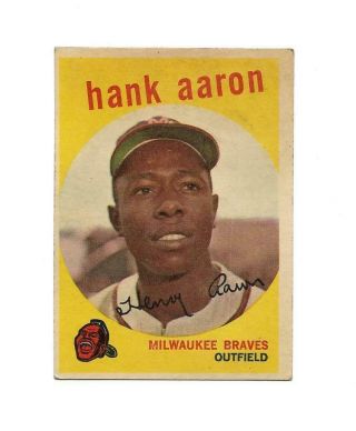 1959 Topps: 380 Hank Aaron,  Braves