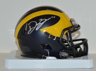 Devin Bush Signed University Of Michigan Mini Helmet 2019 Nfl Draft Steelers