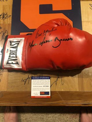 Erik Morales Marco Antonio Barrera Signed Autograph Boxing Glove Psa Champs