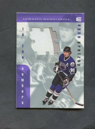 1999 In The Game Itg Numbers Wayne Gretzky Patch