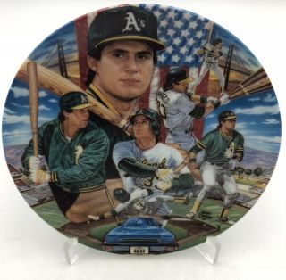1989 Jose Canseco Sports Impressions Mlb Porcelain Mini Plate 4 " & Stand