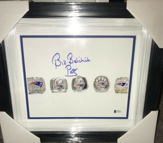 Bill Belichick Patriots Signed Autographed Framed 8x10 Sb Photo Bas Beckett