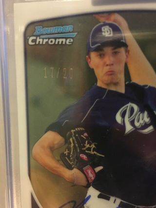 2019 TOPPS ARCHIVES SIGNATURE SERIES AUTO /20 PADRES - MAX FRIED BOWMAN CHROME 3