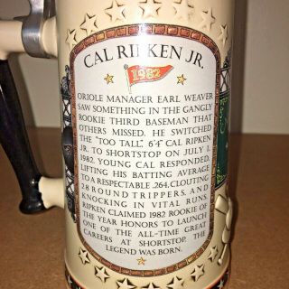 1982 CAL RIPKEN JR ROOKIE OF THE YEAR BEER STEIN WITH SER NO.  A 0947 4