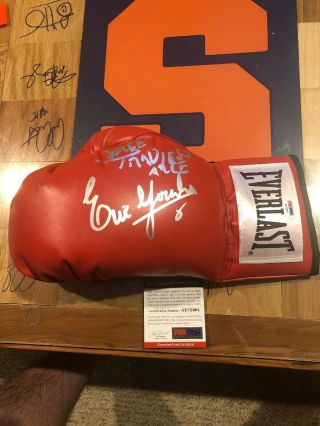 Erik Morales Jorge Arce Signed Autograph Boxing Glove Psa Mexican Champs