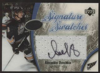 2005 - 06 Ud Ice Alexander Ovechkin Signature Swatches Rc Auto Autograph