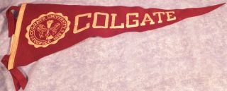 Vintage Colgate University Wool Felt Pennant Very Old C 1940 22 " Logo