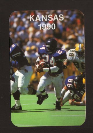 Kansas Jayhawks - - 1990 Football Pocket Schedule - - American United Life