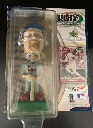 Mark Mcgwire 2001 Upper Deck Playmakers Bobblehead & Card In Package