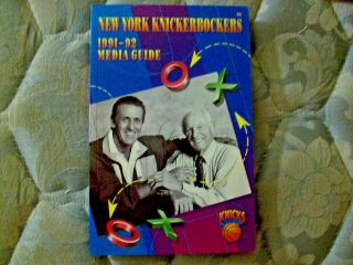 1991 - 92 York Knicks Media Guide Yearbook Pat Riley Red Holzman Patrick Ewing