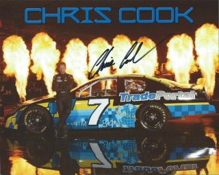 Signed 2005 Chris Cook 7 Nascar Busch Series Nemco Motorsports Postcard