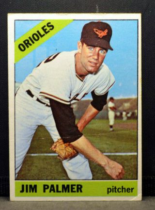 1966 Topps 126 Jim Palmer Baltimore Orioles Rookie Rc Vg - Ex,